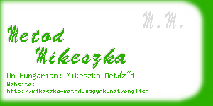 metod mikeszka business card